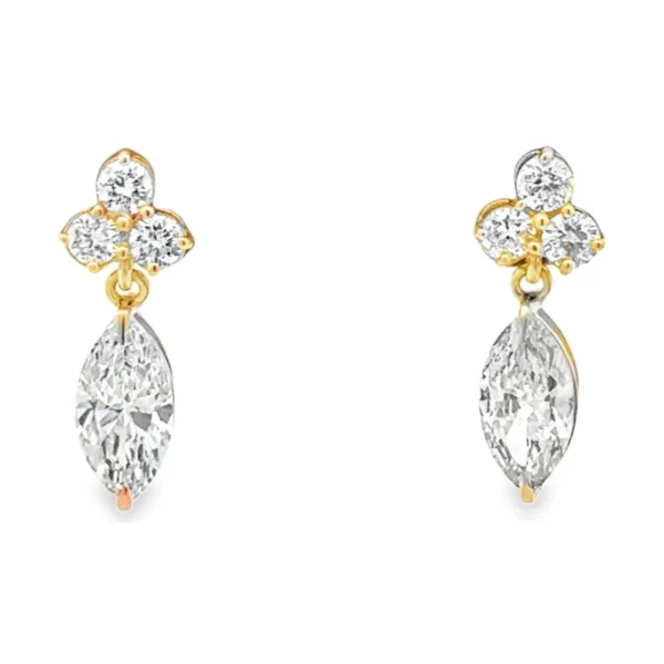 Marquise Diamond Drop Earrings