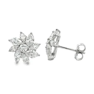 Marquise Cluster Stud Earrings