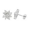 Floral Diamond Cluster Earrings