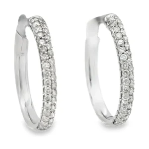 Pavé Diamond Hoop Earrings