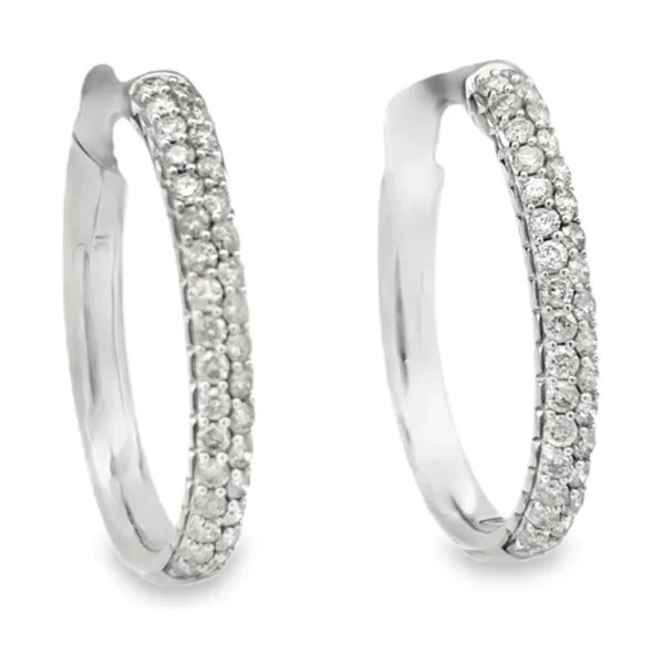 Pavé Diamond Hoop Earrings