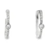 Bezel Diamond Huggie Earrings