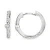 Bezel Diamond Huggie Earrings