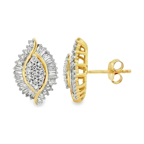 Marquise Cluster Diamond Earrings