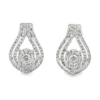 Teardrop Halo Diamond Earrings