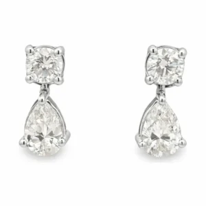 Pear Drop Diamond Earrings