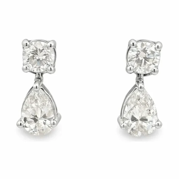 Pear Drop Diamond Earrings