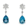 Pear Gemstone Drop Earrings