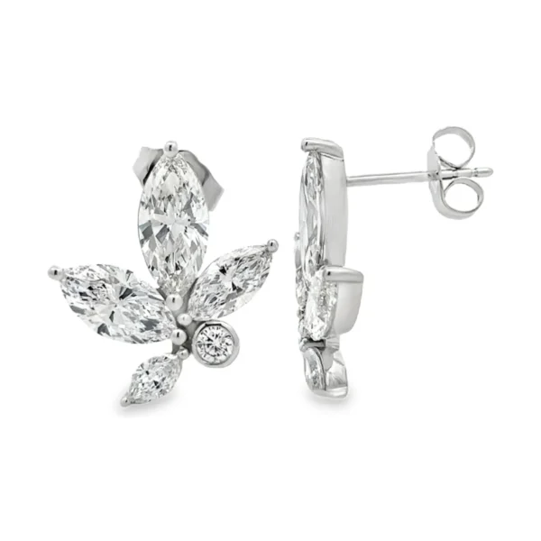 Marquise Cluster Stud Earrings