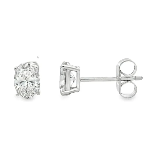 Oval Lab Diamond Earrings