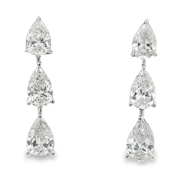 Pear Drop Diamond Earrings
