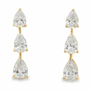 Pear Diamond Drop Earrings