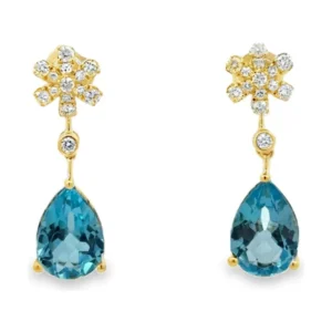 Teardrop Gemstone Drop Earrings