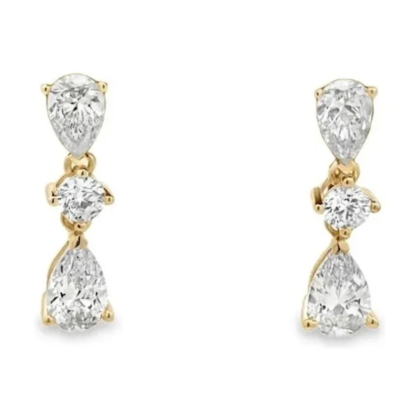 Pear Drop Diamond Earrings