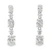 Oval Diamond Drop Earrings