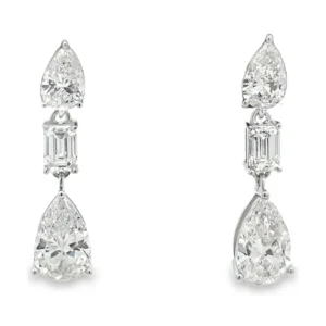 Pear Emerald Drop Earrings