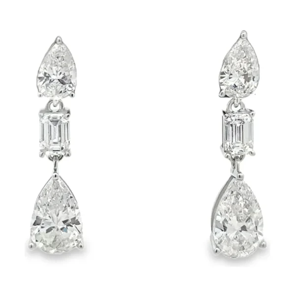 Pear Emerald Drop Earrings