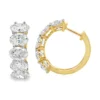Oval Diamond Hoop Earrings