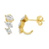 Pear Diamond Huggie Earrings