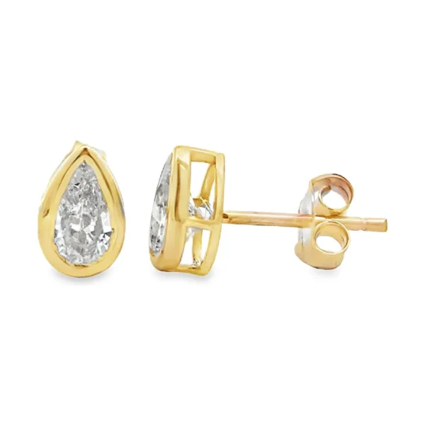 Pear Diamond Stud Earrings