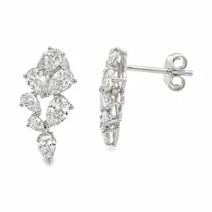 Pear Cluster Drop Earrings
