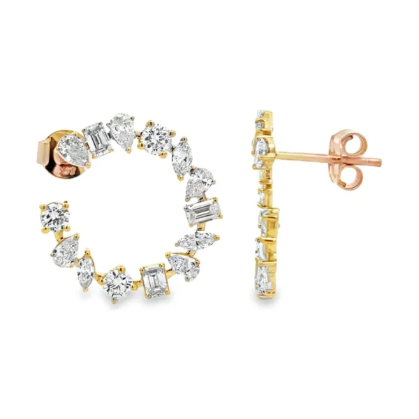 Multi Shape Hoop Earrings