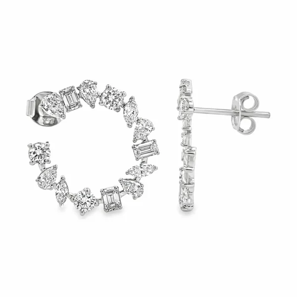 Multi Shape Diamond Earrings