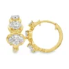 Oval Diamond Hoop Earrings