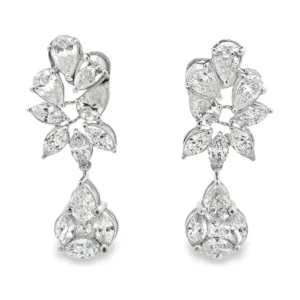 Pear Cluster Drop Earrings