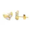 Butterfly Diamond Stud Earrings