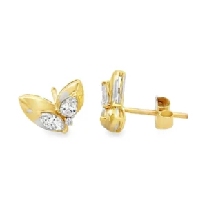 Butterfly Diamond Stud Earrings