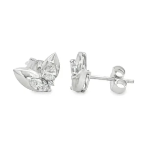 Marquise Leaf Diamond Earrings