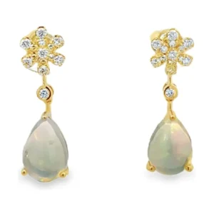 Pear Opal Drop Earrings