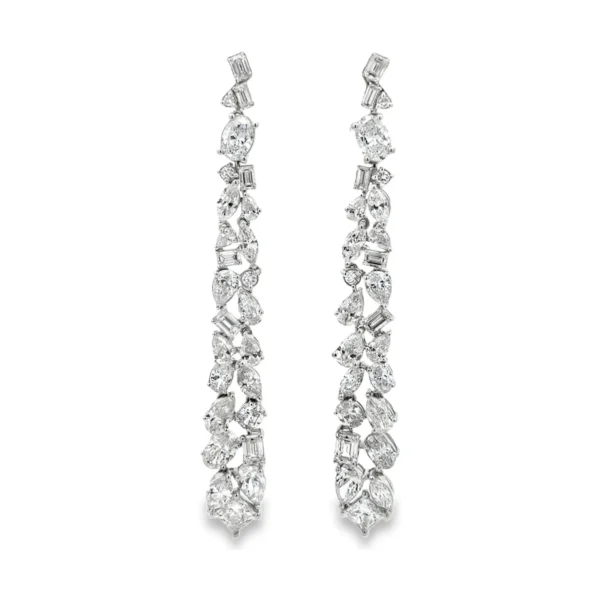 Cascading Diamond Drop Earrings
