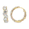 Diamond Cluster Hoop Earrings