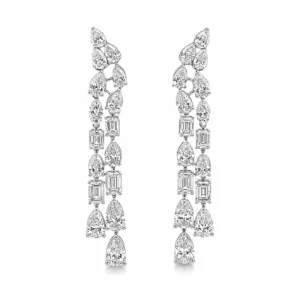 Cascading Diamond Drop Earrings