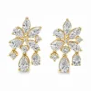 Floral Diamond Cluster Earrings