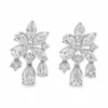 Cluster Diamond Drop Earrings