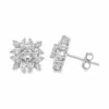 Cluster Diamond Stud Earrings
