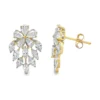 Cluster Diamond Stud Earrings
