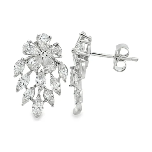 Marquise Cluster Stud Earrings