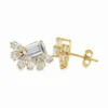 Cluster Diamond Stud Earrings