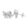 Cluster Diamond Stud Earrings