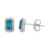 Emerald Cut Topaz Earrings