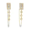Baguette Diamond Drop Earrings
