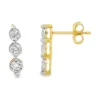 Three Stone Drop Earrings