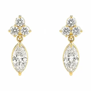 Marquise Drop Diamond Earrings
