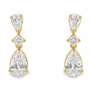 Pear Drop Diamond Earrings