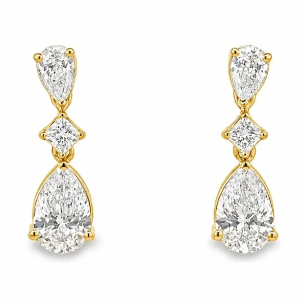 Pear Drop Diamond Earrings