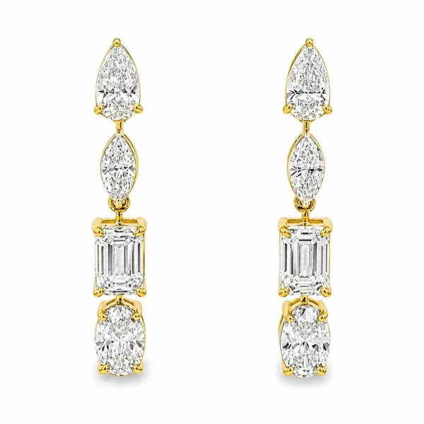 Multi Shape Drop Earrings